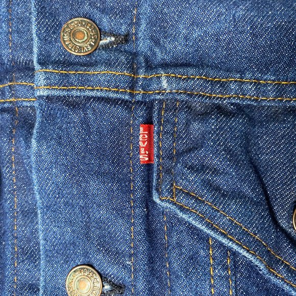 Levis Authorized Vintage Trucker Jacket Men's XS Blue Denim 100% Cotton USA NWT - Picture 6 of 16
